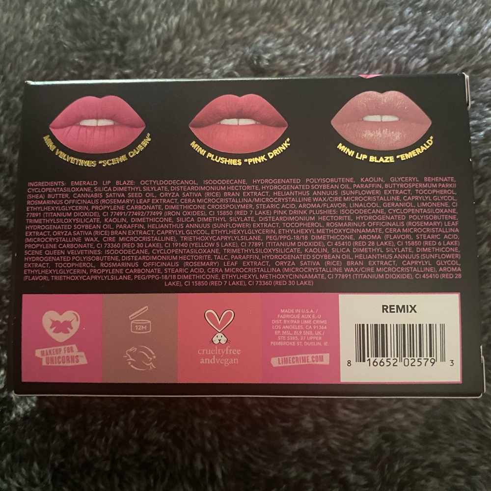Lime crime remix set